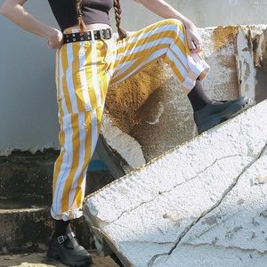 Big Bud Press striped sample sale work pants xs